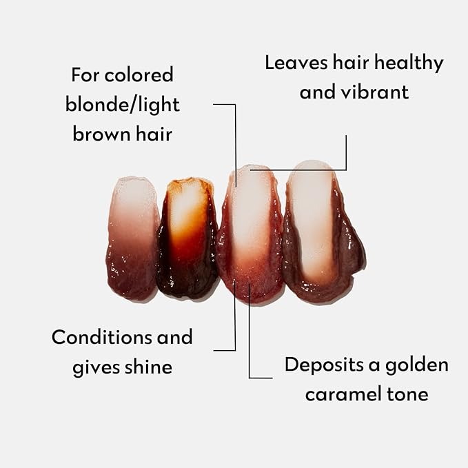 FOUR REASONS Color Mask, Caramel (27 Colors) – Hair Gloss & Color Depositing Conditioner – Semi Permanent Hair Toner for Color-Treated Hair Color For Women – Vegan & Cruelty-Free – 6.76 fl oz