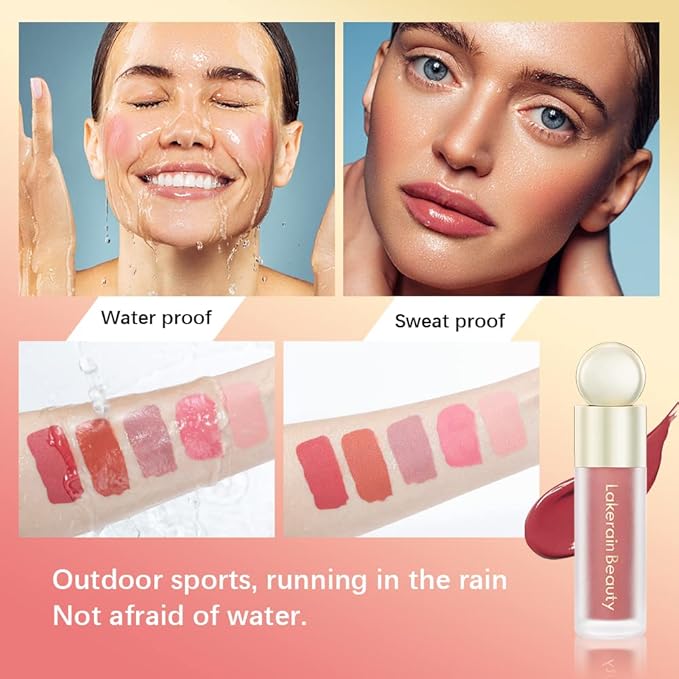 Liquid Blush Stick, Soft Velvet Cream Blush, Pink & Red Blush Skin Tint, Natural-Looking Matte Finish, Waterproof & Long Lasting Dewy Cheek Tint, Moisturizing & Lightweight Blendable Feel Blush (1#)