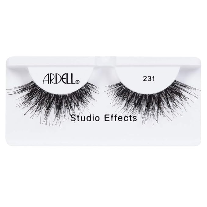 Ardell Studio Effects False Eyelashes 231 - Dramatic Volume and Length, Reusable Lashes for Bold Eye Looks, 4-Pack