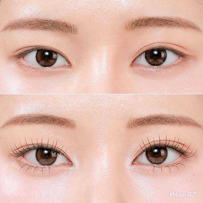 CORINGCO Toktok Hara Light Self Adhesive False Eyelashes, Natural Look, No Glue Needed, Assorted Set of 9/10/11mm, Reusable Lash Clusters Kbeauty - Muse