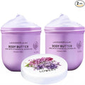 LOVERY Lavender Lilac Body Butter - Shea Cream with Jojoba Oil & Vitamin E - Hydrating Natural Moisturizer for Hands - 12 Fl Oz