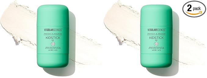 MDSolarSciences Mineral KidStick SPF 40 | Gentle Sunscreen Stick for Kids | Zinc Oxide,Vitamins C & E-| Easy Glide On,Broad-Spectrum,Fragrance-Free,Mess-Free Sun Protection-| 0.6 oz,(Pack of 2)