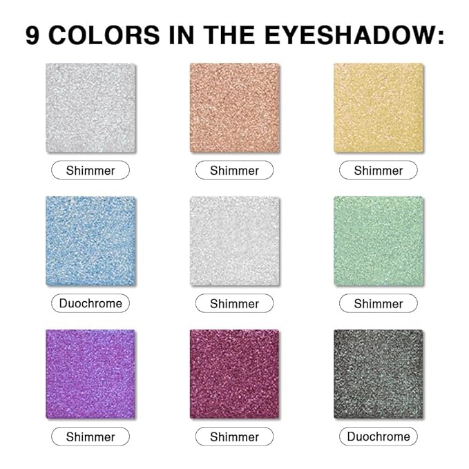 AMY'S DIARY Color Eyeshadow Palette Eye shadow Makeup,White Purple Eyeshadow Shiny Sparkle Shimmer Glitter Eyeshadow Waterproof Pallete,royal blue Glitter Blue Eye Make Up (01#)
