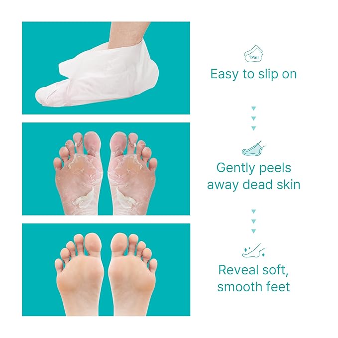 Ariul Smooth & Pure Foot Peel Mask, Calming Foot Peeling Socks for Sensitive Skin & Gentle Exfoliation, Korean Skincare, 2 Pairs (Tea Tree)