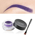 12 Colors Eyebrow Pomade Full-pigmented Long Lasting Waterproof Eyebrow Cream Gel Filling & Shaping Tinted Eyebrows Enhancers with Brush for Daily or Cosplay (12 Purple)