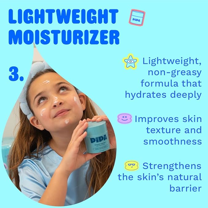 Pipa Skincare Start Young Bundle Gift Set | 3-Step Birthday Gift Skin Care Routine for Kids, Girls & Tweens 8 to 12 | Alcohol-Free & Safe | Includes Foam Face Cleanser, Face Moisturizer & Facial Mist