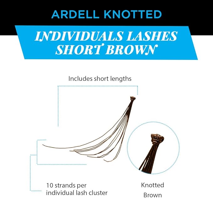 Ardell False Eyelashes Short Brown, DIY Lash Clusters, Eyelash Extension Kit, 4 Pack