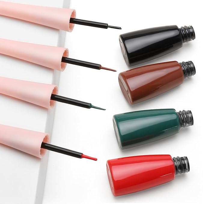 Boobeen Liquid Eyeliner Pen, Colored Eye Liner Waterproof Smudge Proof, Eyeliner Ink Liner with Precision Tip for Bold Eye Looks