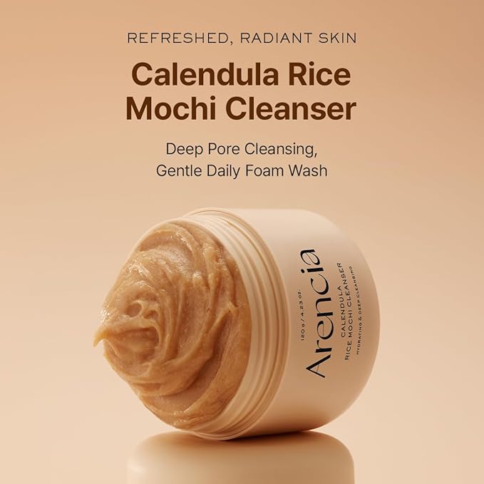ARENCIA Calendula Rice Mochi Fresh Cleanser - Moisturizing & Deep-Cleansing (1.76oz)