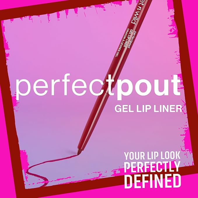 wet n wild Perfect Pout Matte Retractable Gel Lip Liner Pencil, Rich Creamy Long Lasting Color, Well-Defined and Flawless Application, Vegan & Cruelty-Free - Red The Scene