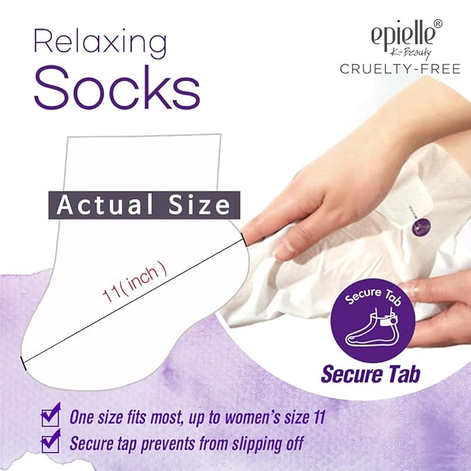Epielle Assorted Foot Mask 5 Pairs, Deep Moisturizing Socks for Dry, Rough Feet & Cracked Heels, Soften with Shea Butter, Self Care Gifts for Women, Spa Kit, Mothers Day Gifts