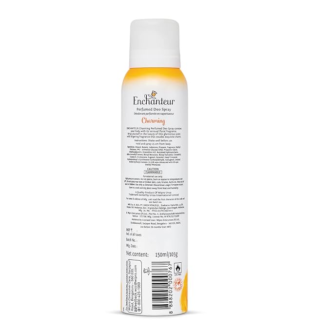 Enchanteur Body Mist, Charming, 150ml