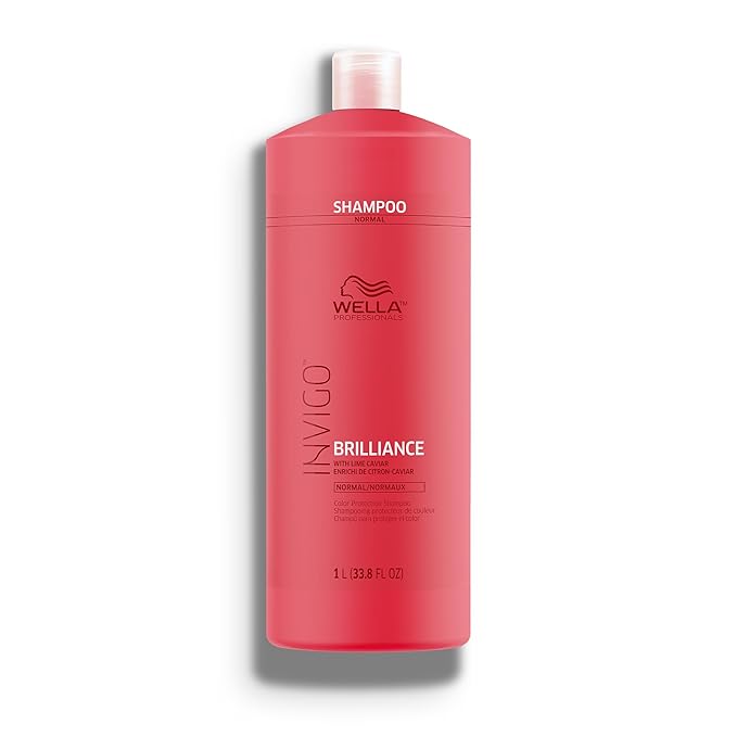 Wella Professionals Invigo Brilliance Shampoo | For Fine/Normal Colored Hair | Intense Color Protection & Maintains Vibrancy | 33.8 Fl Oz | 1 L