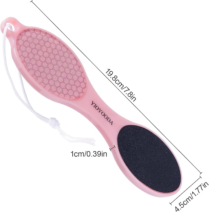 4-Sided Nano Glass Foot Callus Remover, Professional Foot File (Glass, Rasp & Sand Paper), Durable Foot Scrubber Pedicure Tools for Hard Dead Skin Remover, Soft Smooth Feet, 2 Pcs Purple