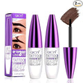 2 Packs Brown Easy Tatoo Eyebrow Gel Peel off - Semi-Permanent Tattoo Eyebrow Tint Kit Waterproof Long - Eyebrow Mascara Volume and Length