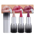 evpct 3Pcs Pink Rose Red Plum Purple Shimmery Metallic Lip Liner and Lipstick Combo, Cone Tip Lip Crayon for Women Long Lasting Waterproof, Shinny Hydrating Lipstick Makeup, Glitter Lips Liner Pencil