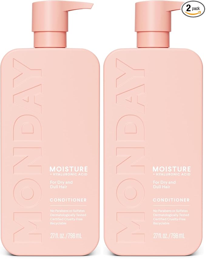 MONDAY HAIRCARE MOISTURE Conditioner with Hyaluronic Acid,Coconut Oil & Shea Butter for Dry & Dull Hair 798 mL,(Pack of 2)