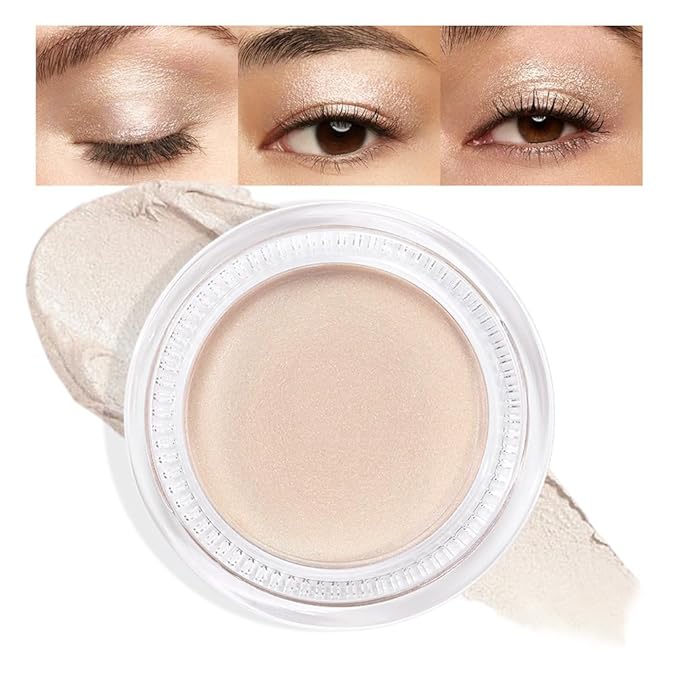 FeiCuiYun Cream Glitter Brulee Shimmer Metallic Eyeshadow Palette Makeup, Natural Single Mini Instant Holographic Eyeshadow For Women, Sombras Crema Para Ojos, Talc, Paraben & Cruelty Free, 705