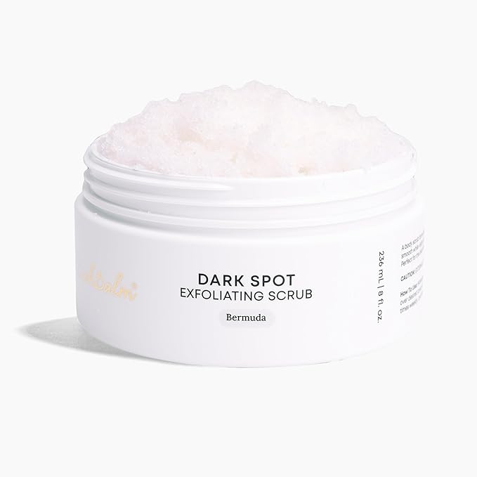 Bushbalm Dark Spot Exfoliating Scrub - Natural Body Scrub Exfoliant to Hydrated, Soften and Enhance Glow in Skin - Bermuda, 236 ml