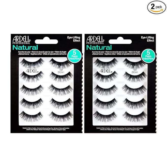 Ardell Demi Wispies False Eyelashes 101 - Soft, Eye-Lifting Effect, Natural Look Strip Wispy Lashes, 2 Pack