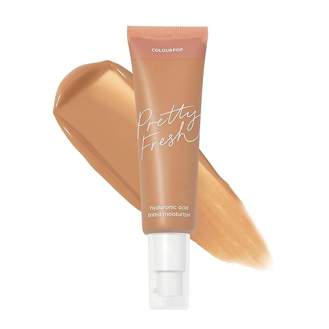 ColourPop Pretty Fresh Tinted Moisturizer - Hydrating Skin Tint & Glowy Summer Makeup with Lightweight Coverage - Made with Hyaluronic Acid & Coconut Water - Med 11N (1.45 oz)