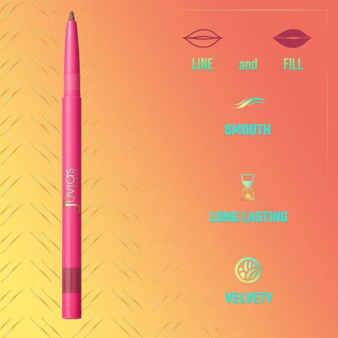 Juvia's Place Coffee Shop Luxe Lip Liner: Love Me - Colorstay Matte Finish Lip Pencil, Makeup for Natural Long Lasting Beauty and Sensational Wear, Lip Stain Kiss Proof Cometics