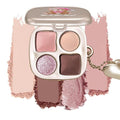 Mivota Professional Eyeshadow Palette, Nude Taupe and Brown Neutral Shades, Velvety Matte and Satin Shimmer Finishes, High Pigment Blendable Colors, Waterproof Long-Lasting Eye Palette, 02, 4 Colors