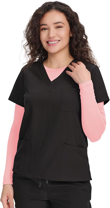 COZYFIT Scrub Undershirts Long Sleeve Women - Underscrub Comfort Tee