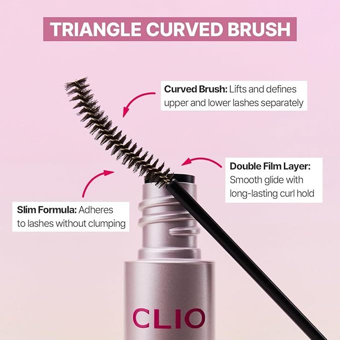 CLIO Kill Lash Superproof Mascara Fine, Waterproof Defining Mascara with Ultra-Slim Triangular Brush, Natural Length, Precise Separation, Smudge-Resistant Wear (01 Vanilla Black)