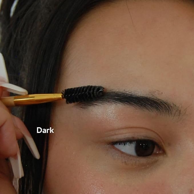 Zero Waste Eyebrow Wax & Growth Serum in Clear, Ash, Caramel, Chestnut, Dark by River Organics (Dark + Brush)