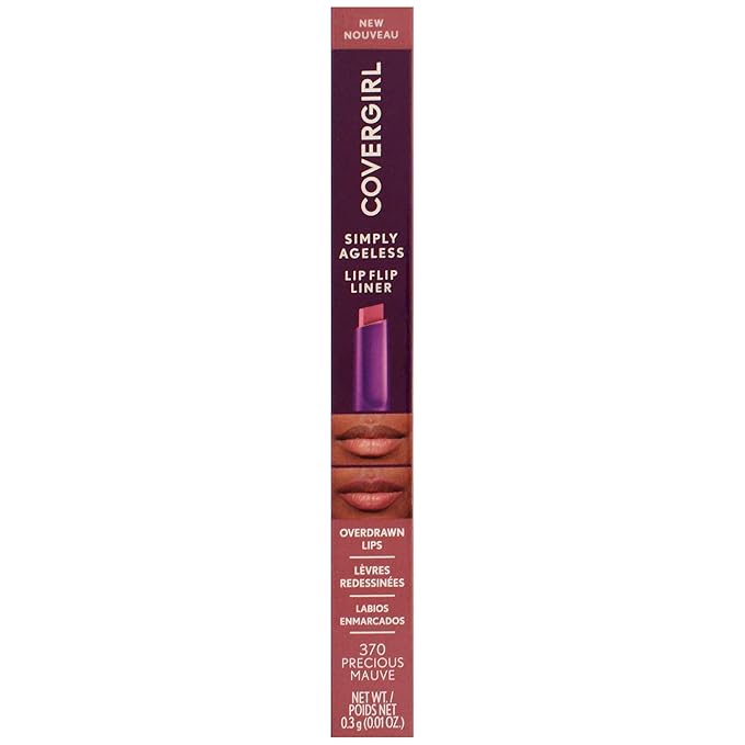 COVERGIRL Simply Ageless Lip Flip Liner, Precious Mauve, Pack of 2