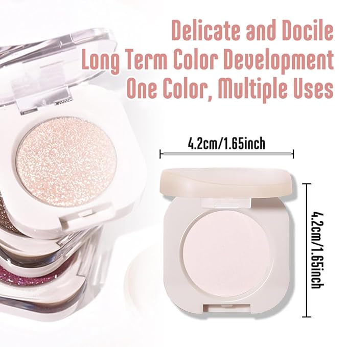 CAKAILA Single White Matte Eyeshadow,Bright Intense Monochrome Eye Shadow,Apply Makeup Easily,Matte Pressed Powder Single Eyeshadow,24 Hour Eye Makeup Longwear Waterproof