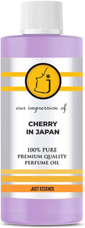 Just Essence Cherry in Japan Fregrance Perfume Oil for Perfume Making, Personal Body Oil, Soap, Lotion, Candle Making & Incense | Premium Quality Undiluted & Alcohol Free | 4 Fl Oz