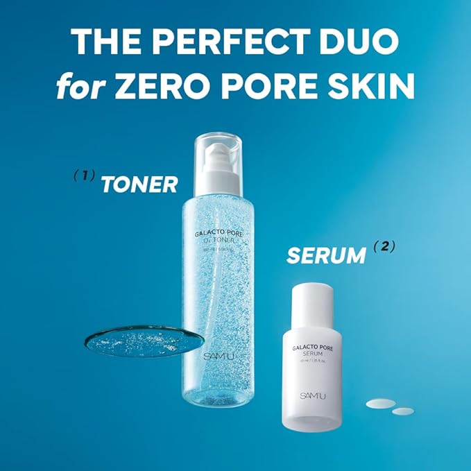 SAM'U Galacto Pore O2 Toner, Pore Refining & Hydrating Hyaluronic Acid Toner with PHA & Witch Hazel, Gentle Exfoliating Daily Care, Face Toner for Women, 6.08 fl oz