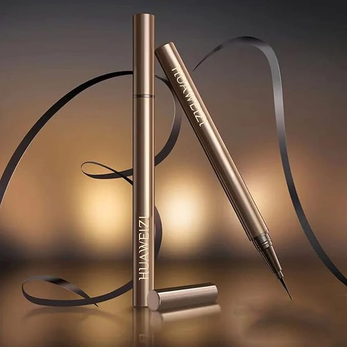 2PCS Waterproof Liquid Eyeliner, White and Black Eyeliner Set, Quick Drying Long-lasting Eye Liner for Makeup, Cruelty-Free Eyeliner Liquid Set Smudge Proof Easy To Use