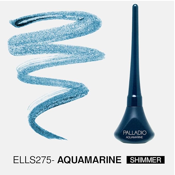 Palladio Liquid Eyeliner, Highly Pigmented and Waterproof, For Intense Eye Definition, Smear-proof Eyeliner Liquid, Includes Easy Grip Wand and Felt Tip Applicator, Aquamarine