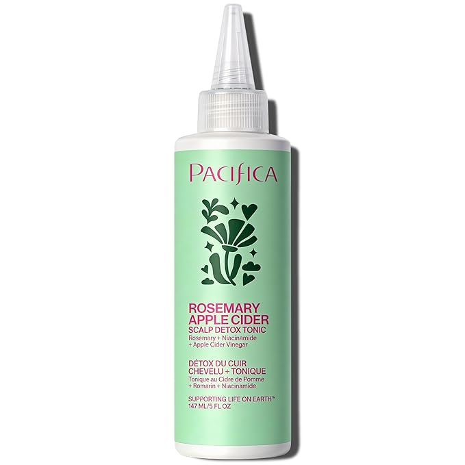 Pacifica Scalp Detox Tonic – Scalp Exfoliator with Glycolic & Salicylic Acid for Clarifying Build Up & Purifying – Infused with Rosemary to Support an Itchy, Dry Head – Vegan & Cruelty-Free – 5 oz