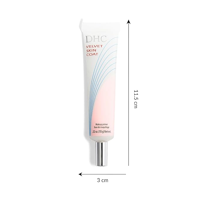 DHC Velvet Skin Coat, Mattifying Makeup Primer, Powder-Gel Formula, Minimizes Look of Pores, Fine Lines, and Imperfections, All Skin Types, Fragrance and Colorant Free, 0.52 oz. Net wt