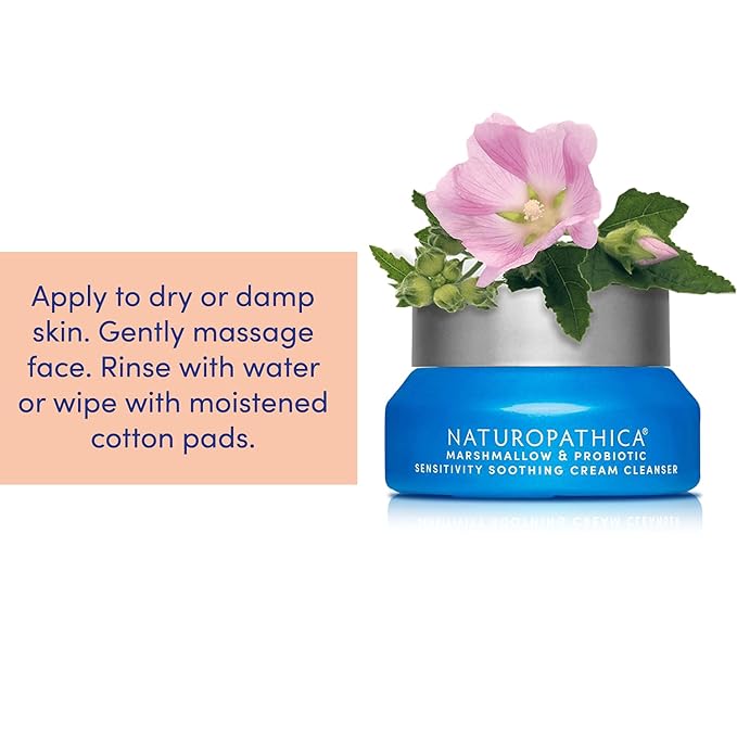 Naturopathica Marshmallow Root & Probiotic Gentle Cream Cleanser – Sensitive Skin Travel 0.5 oz