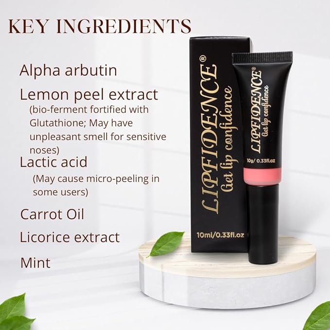 Lipfidence Lip Cream for Dark Lips| For Smokers and Non-Smokers |Improve the appearance of uneven lip tone with Alpha Arbutin & Licorice Extract | Scented+Soothing Mint 10ml/0.33fl.oz