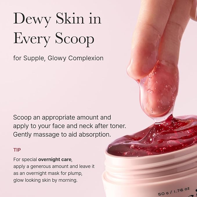 Arencia Overnight Red Smoothie Face Mask Serum, Glowing & Soothing with 30% red collagen, Niacinamide, Peptide, Vitamin E (Pack of 2)
