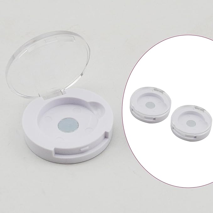 4Pcs Empty Magnetic Eyeshadow Cases,Refillable Magnetic Makeup Eyeshadow Lipstick Palette Container Pans,Round Depotting Makeup Containers for Eyeshadow Lipstick Blush Powder for Travel Sample DIY