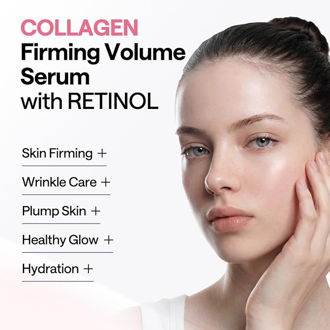 Mediheal Firming Volume Serum with Retinol 1.35 fl oz - Face Serum for Korean Glass Skin Look, Anti-Wrinkle, Pore Care & Long-Lasting Hydration