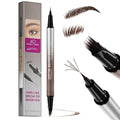 Microblading Eyebrow Pencil & Pen for Women，Waterproof Smudge Proof Quick-Dry Brow Definer with Micro Split Tip for Hair Like Strokes, Faux Brow Lift and Snatch Brow Tint (Dark Brown)