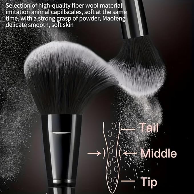 HGHDBT 51Pcs Black Makeup Brushes Set Professional Makeup Kit Multi-functional Makeup Tool Set with Facial Makeup Accessories, Foundation Makeup Brush Kit Eye and Face Make up Brushes & Tools