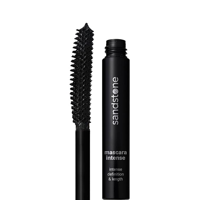 Sandstone Scandinavia Hypoallergenic Mascara for Sensitive Eyes – Smudge-Proof & Sweatproof Lengthening Mascara with Lash Separation – Vegan, Fragrance-Free & Allergy Certified – Black