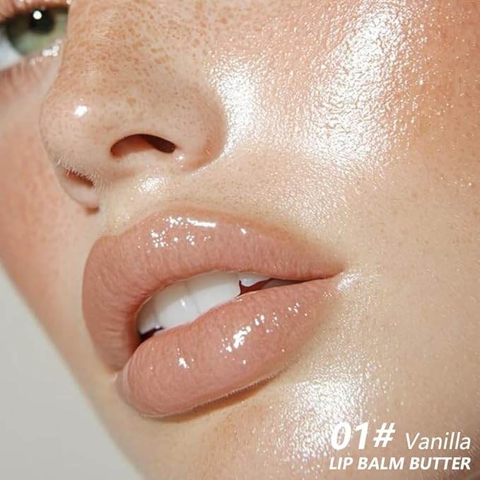 FeiCuiYun Summer Lip Butter Lip Balm, Ultra-Hydrating Natural Vegan Lip Balm, Sheer-Tinted Shine & Hydration, Soothes & Softens Dry Lips Skincare, Bálsamo labial hidratante #1 Vanilla