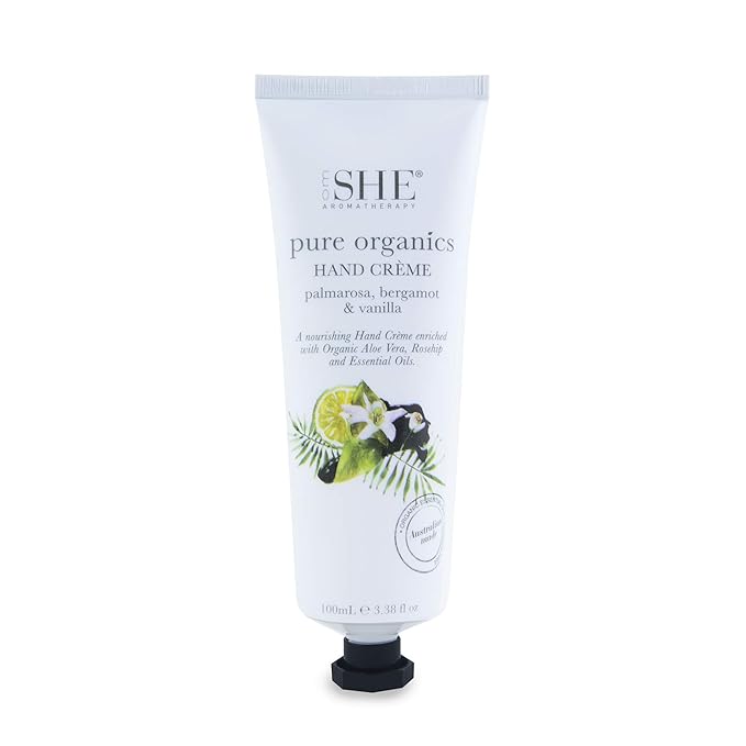 Om She Aromatherapy Pure Organics Hand Creme - Palmarosa, Bergamot & Vanilla