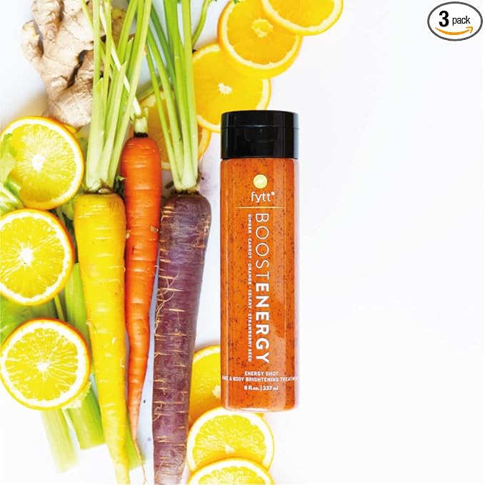 Exfoliating Mask for Face and Body, Brightening Treatment for Dull Skin, Uneven Tone, and Rough Texture (Orange)