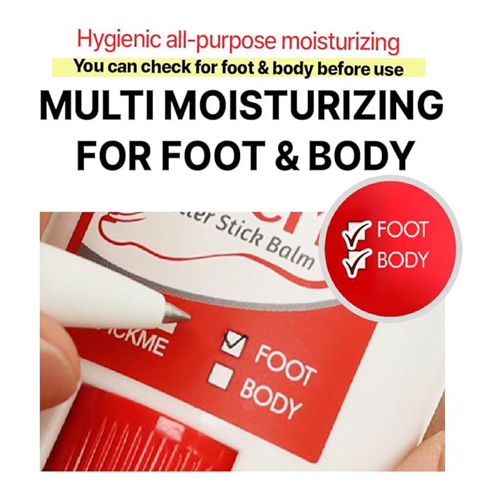 Foot & Body Shea Butter Stick Balm 0.71 oz foot cream for dry cracked heels and feet, Multi moisturizing stick,Made of Shea Butter, OliveOil, Sunflower Oil, Argan Oil.